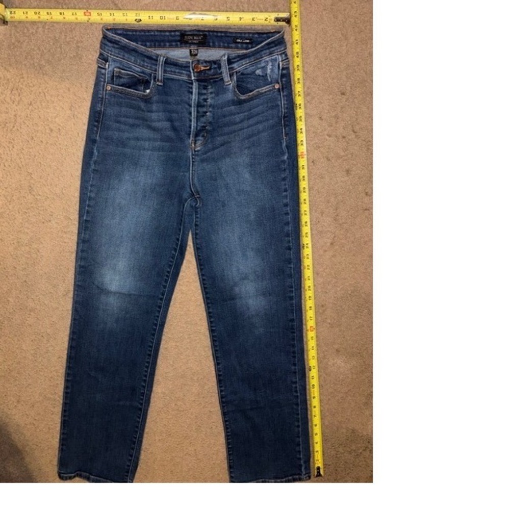 Judy Blue Mens Dad Jean Medium Wash Straight Leg Button Fly Denim 7/28 T02-03